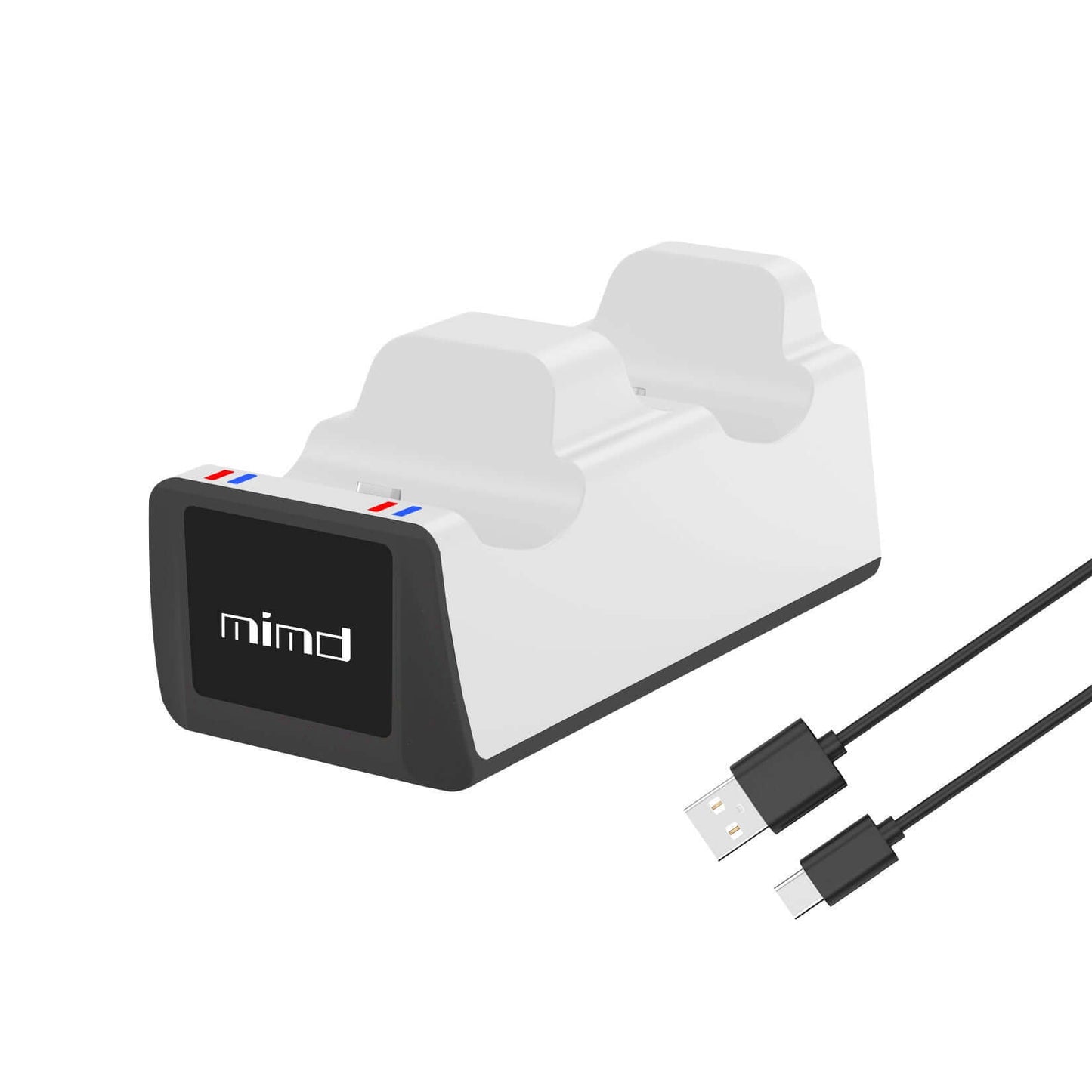 PS5 controller charger dual charging dock station for PlayStation 5 with USB cable.