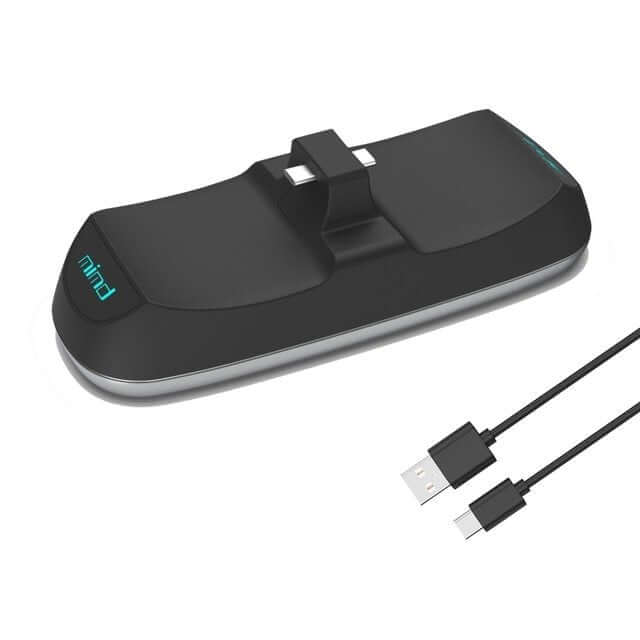 PS5 controller charger dual charging dock station for PlayStation 5 with USB cable.
